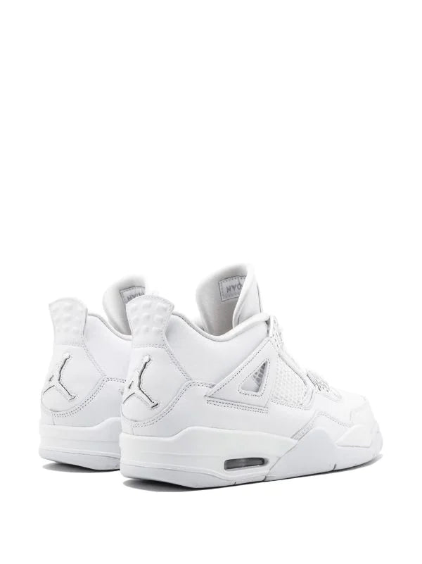 air jordan retro 4 blanco metallic plata pure money