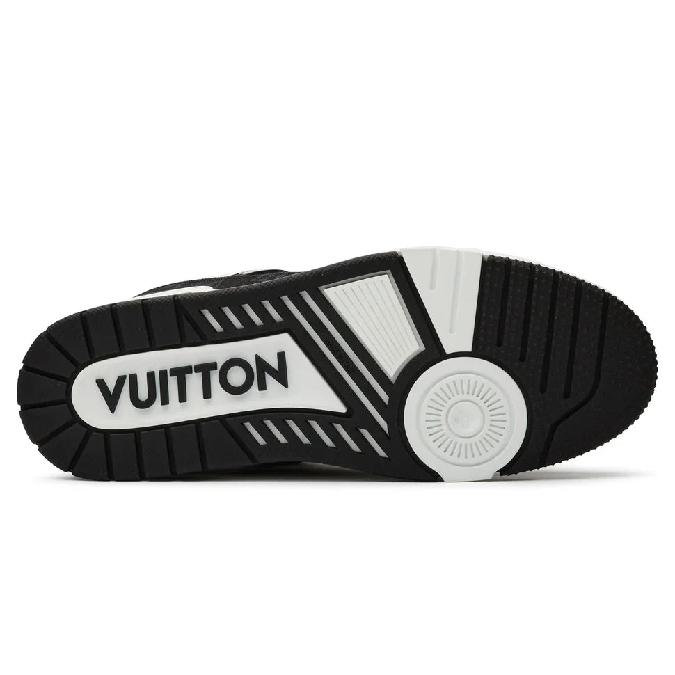 (G5) LOUIS VUITTON LV MONOGRAM BLACK DENIM SNEAKER TRAINER Negro blanco - Calzado de mujer y hombre