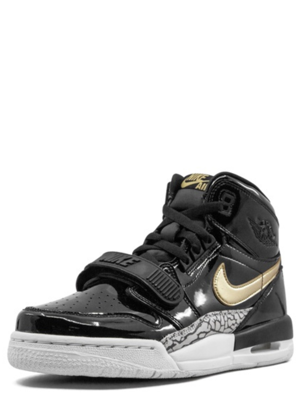 N370O Jordan Jordan Legacy 312 Black Gold Patent - Calzado de mujer y hombre