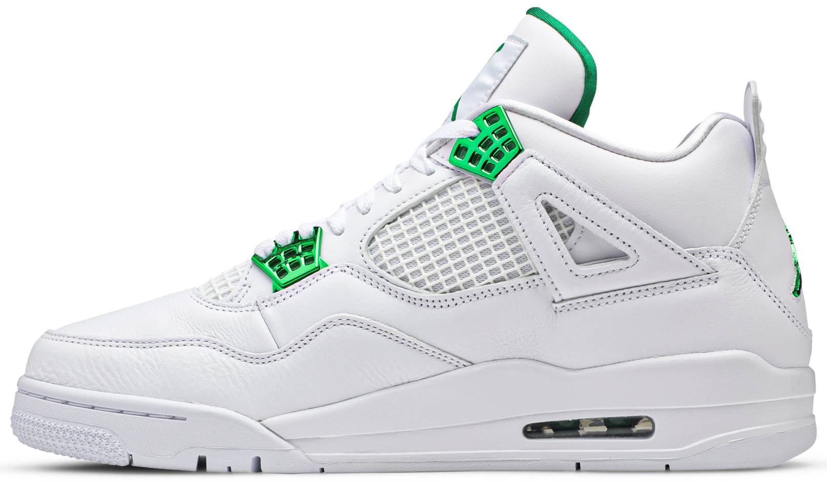 N370O air jordan retro 4 blanco verde green metallic - Calzado de mujer y hombre