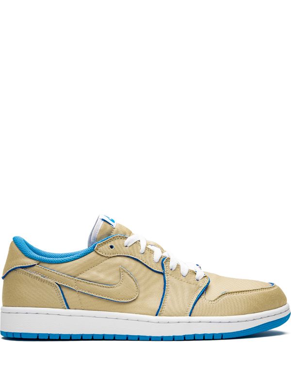 N370O Nike SB x Air Jordan 1 Low 'Desert Ore/Royal Blue' Visitar tenis casual - Calzado de mujer y hombre