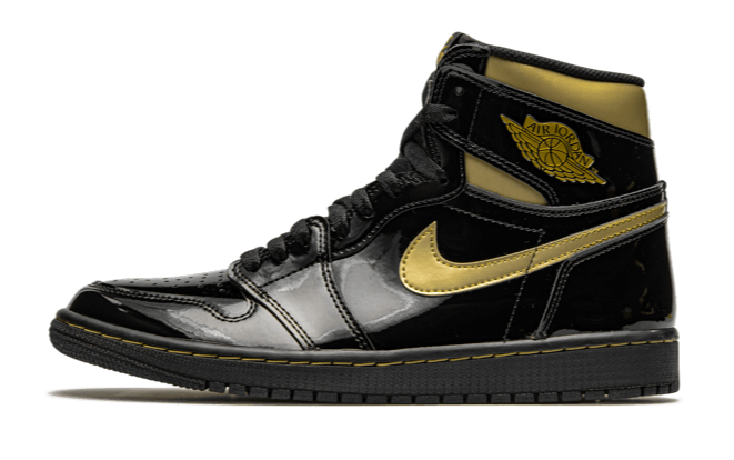 N370O AIR JORDAN 1 RETRO HIGH BLACK METALLIC GOLD (2020)