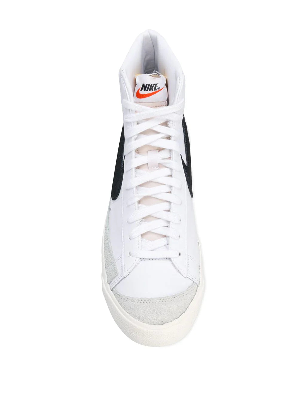 N373O Nike blazer mid 77 vintage blanco negro clásico piel - Calzado de mujer y hombre