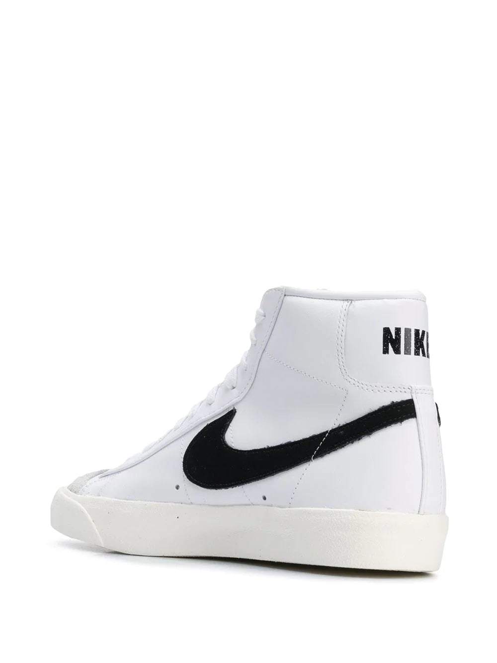 N373O Nike blazer mid 77 vintage blanco negro clásico piel - Calzado de mujer y hombre