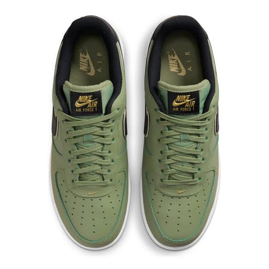 N370O Nike air force 1 verde dorado contorno - Calzado de mujer y hombre