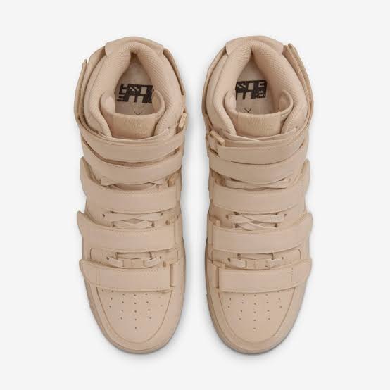 N372O Nike tenis Air Force 1 High Billie Eilish khaki camel gamuza