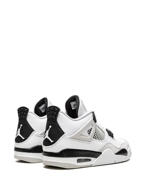 Jordan 4 military Black piel genuina