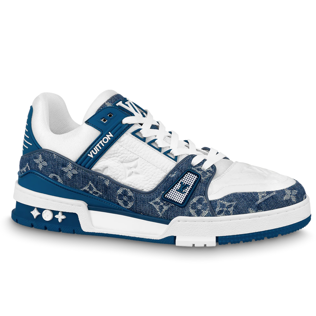 G5 Louis Vuitton LV Trainer Monogram Denim White Blue