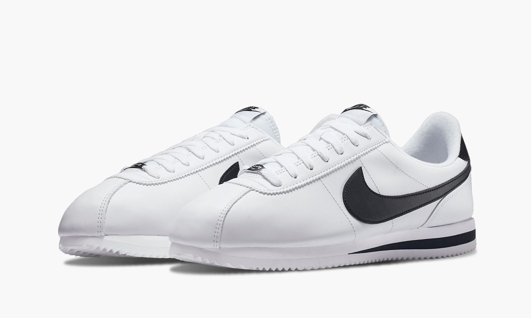 NIKE CORTEZ BLANCO NEGRO DE PIEL - Calzado de mujer y hombre