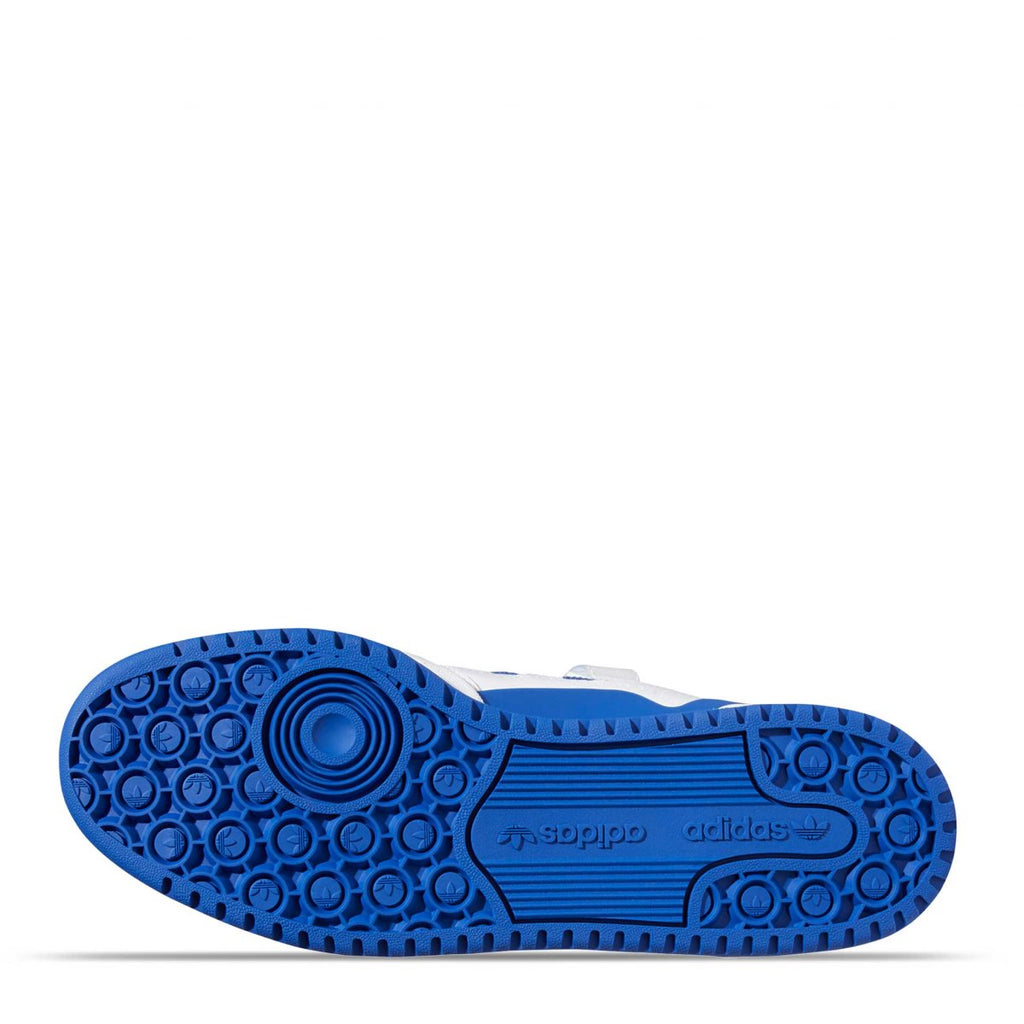 N373O Tenis Adidas Forum Low White Royal Blue azul