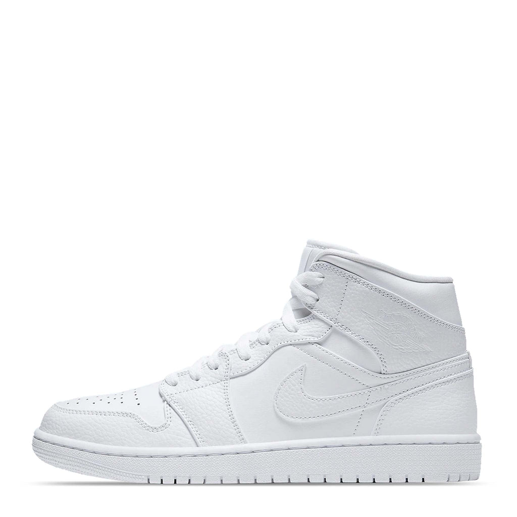 N370O Tenis Air Jordan 1 Mid Triple White - Calzado de mujer y hombre