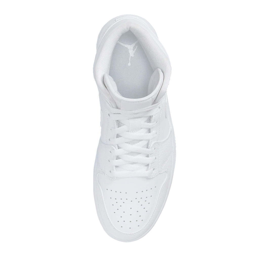 N370O Tenis Air Jordan 1 Mid Triple White - Calzado de mujer y hombre